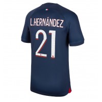 Fotballdrakt Herre Paris Saint-Germain Lucas Hernandez #21 Hjemmedrakt 2023-24 Kortermet